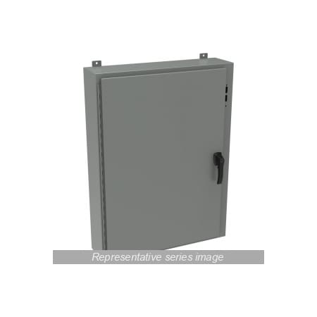 N4 Disconnect Enclosure With Panel And Handle, 24 X 25-3/8 X 10, Steel/Gray